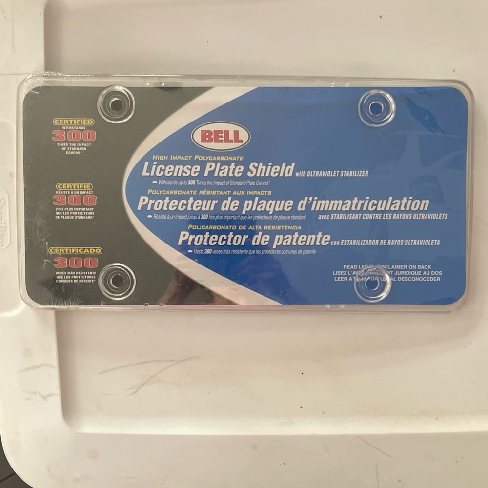 New Bell License Plate Shield with UV Stabilizer